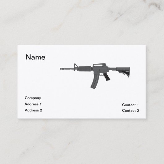 M-4 Rifle Visitekaartje (Voorkant)