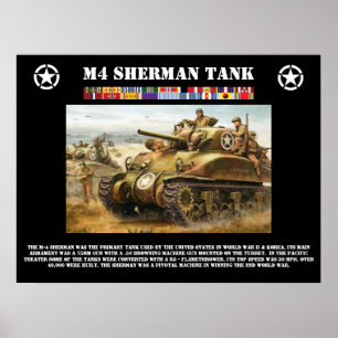 M-4 Sherman Tank Poster