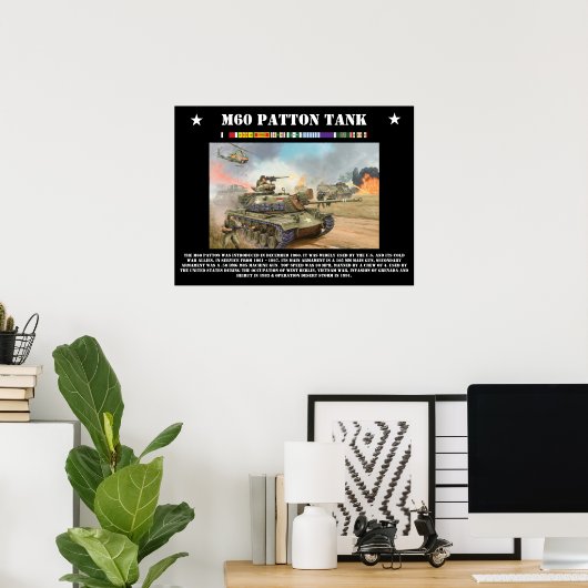 M-60 Patton Tank Poster (Thuiskantoor)