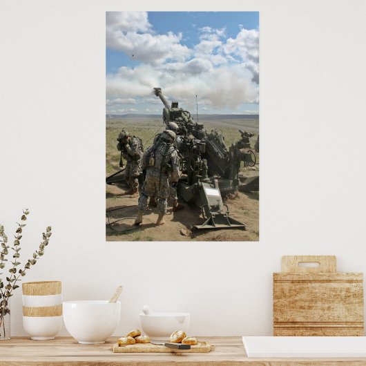 M-777 Howitzer Artillery Cannon Poster (Keuken)