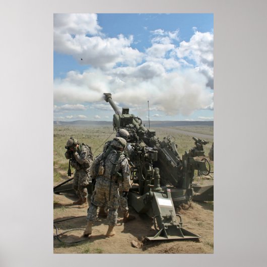 M-777 Howitzer Artillery Cannon Poster (Voorkant)