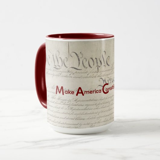 M A C A - Maak Amerika Weer Constitutioneel! Mok (Voorkant links)