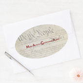 M A C A - Make America Constitutional Again! Ovale Sticker (Envelop)