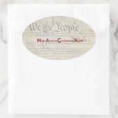 M A C A - Make America Constitutional Again! Ovale Sticker (Tas)