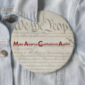 M A C A - Make America Constitutional Again! Ronde Button 6,0 Cm (In situ)