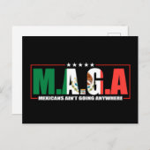 M.A.G.A. Mexicanen gaan nergens heen Briefkaart (Voorkant / Achterkant)