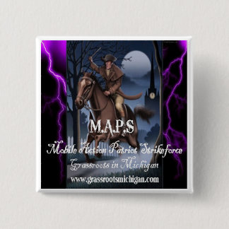 M.A.P.S. Mobile Action Patriot Strikeforce Vierkante Button 5,1 Cm