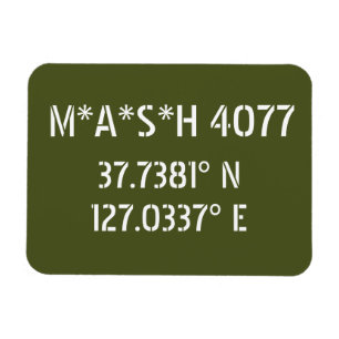 M*A*S*H 4077 Latitude Lengtegraad Magneet