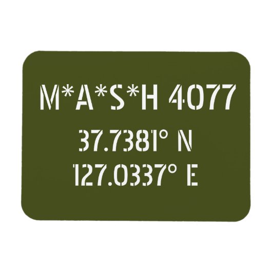 M*A*S*H 4077 Latitude Lengtegraad Magneet (Horizontaal)