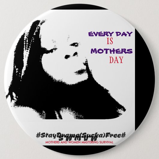 M.A.W.M.S. MOTHERS EN VROUWENMASTERENDE OVERLEVING RONDE BUTTON 6,0 CM (Voorkant)