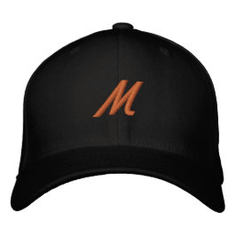 M Alfabet Monogram Initiaal Flexfit Wol-Hoeden L X Geborduurde Pet