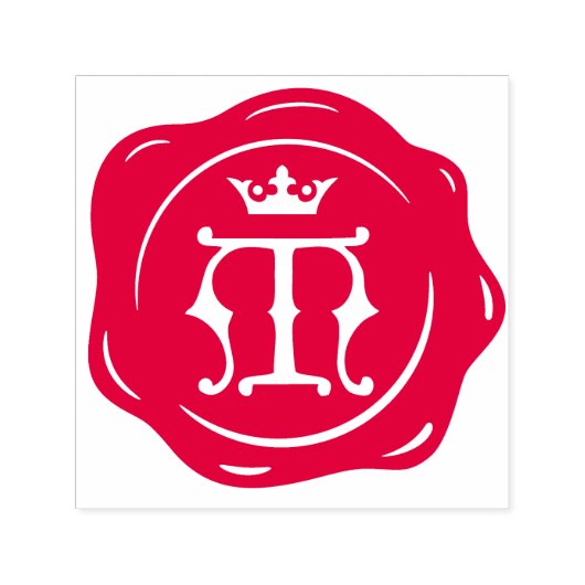 M - Antiek Wax Seal Gotische Kroon Initiaal Letter Zelfinktende Stempel (Design)