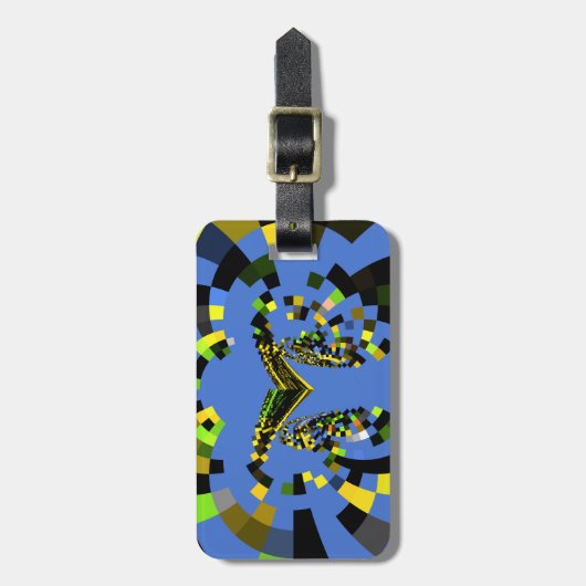 M Blauw Bagagelabel (Voorkant verticaal)