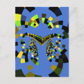 M Blauw Briefkaart (Voorkant)