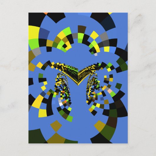 M Blauw Briefkaart (Voorkant)