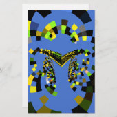 M Blauw Briefpapier (Voorkant / Achterkant)