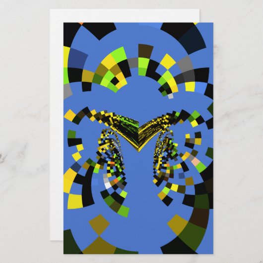 M Blauw Briefpapier (Voorkant / Achterkant)