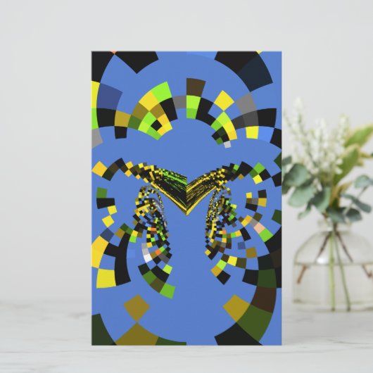 M Blauw Briefpapier (Staand voorkant)