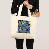 M Blauw Grote Tote Bag (Voorkant (product))