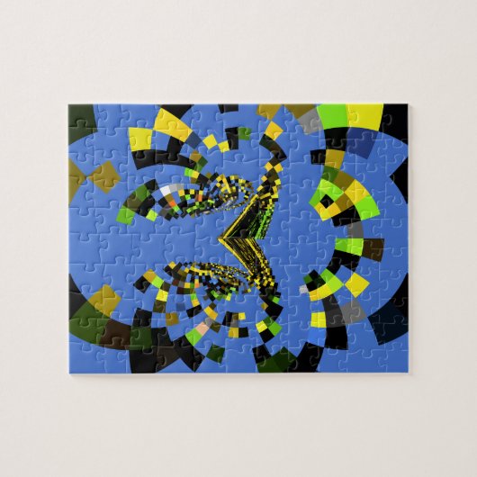 M Blauw Legpuzzel (Horizontaal)