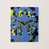 M Blauw Legpuzzel (Verticaal)