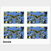 M Blauw Rechthoekige Sticker (Vel)