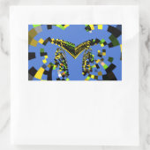 M Blauw Rechthoekige Sticker (Tas)