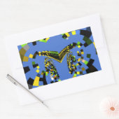 M Blauw Rechthoekige Sticker (Envelop)