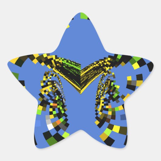 M Blauw Ster Sticker (Voorkant)