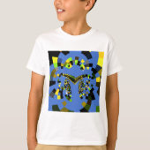 M Blauw T-shirt (Voorkant)