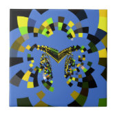 M Blauw Tegeltje (Voorkant)