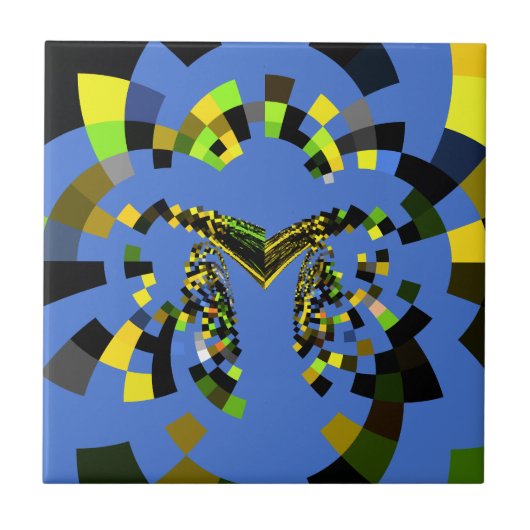 M Blauw Tegeltje (Voorkant)