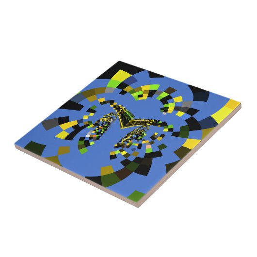 M Blauw Tegeltje (Zijkant)