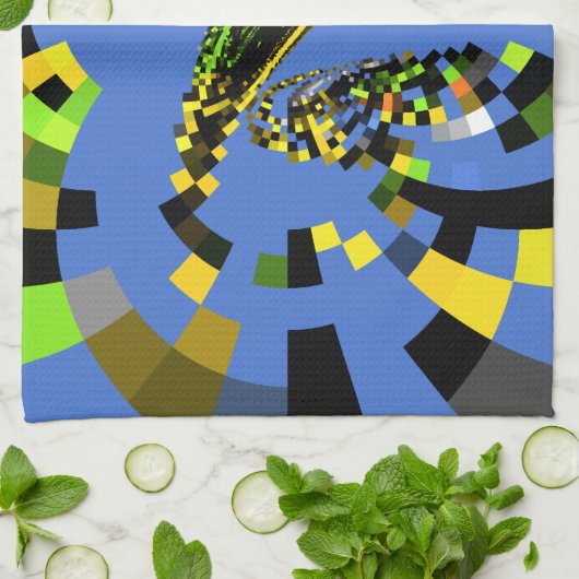 M Blauw Theedoek (Gevouwen)