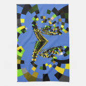 M Blauw Theedoek (Verticaal)