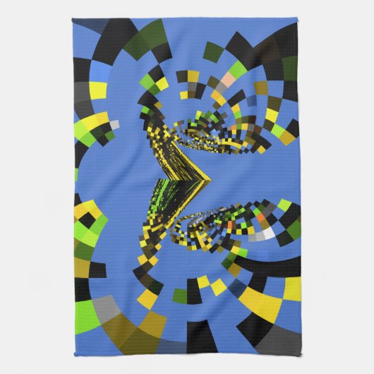 M Blauw Theedoek (Verticaal)