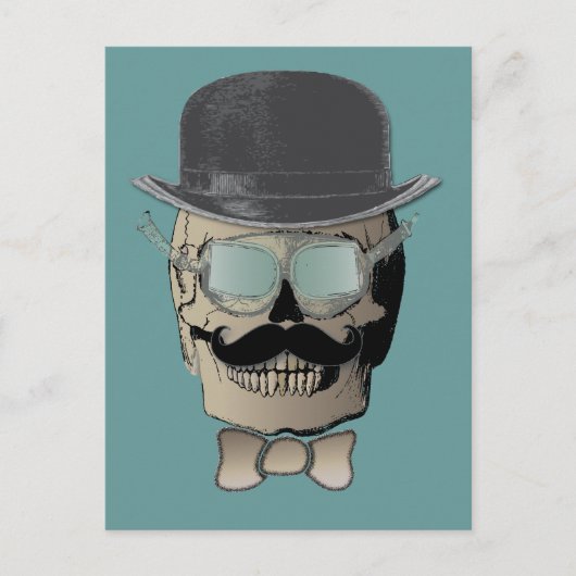 M. Bones Steam Punk Time Reiziger Briefkaart (Voorkant)