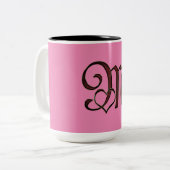 M-brief Tweekleurige Koffiemok (Voorkant links)