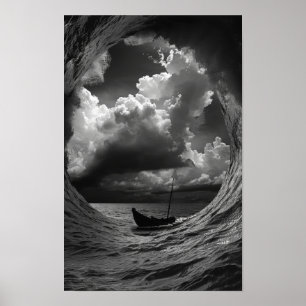 M.C. Escher inspireerde Herhalend Schip Vallen Pos Poster