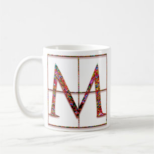 M "Celtic Bricks" aangepaste monogram-Mokken Koffiemok