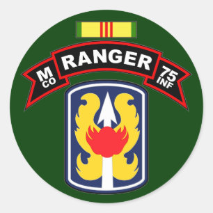 M Co, 75th Infantry Regiment - Rangers, Vietnam Ronde Sticker
