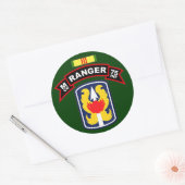 M Co, 75th Infantry Regiment - Rangers, Vietnam Ronde Sticker (Envelop)