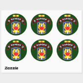 M Co, 75th Infantry Regiment - Rangers, Vietnam Ronde Sticker (Vel)