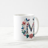 M Coffee Mok – Floral Design voor Gifting (Voorkant rechts)