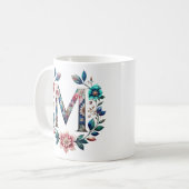 M Coffee Mok – Floral Design voor Gifting (Voorkant links)