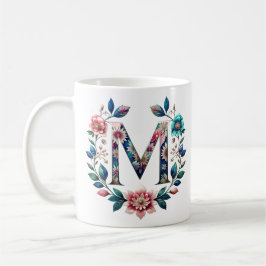 M Coffee Mok – Floral Design voor Gifting