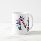 M Coffee Mok – Floral Design voor Gifting (Voorkant rechts)