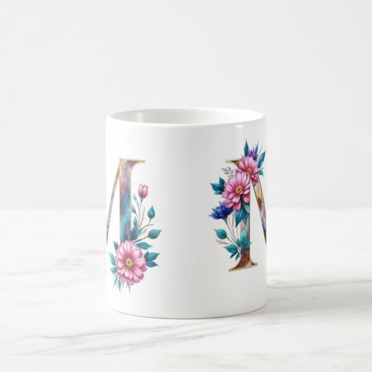 M Coffee Mok – Floral Design voor Gifting (Center)
