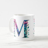 M Coffee Mok – Floral Design voor Gifting (Voorkant links)