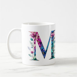 M Coffee Mok – Floral Design voor Gifting